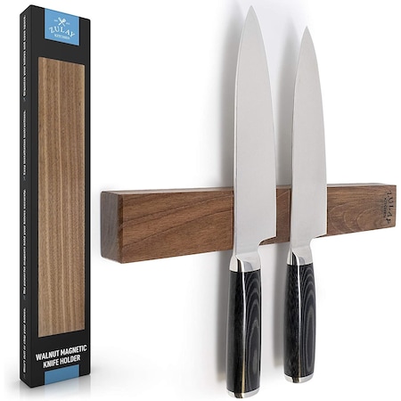 Zulay Kitchen Walnut Magnetic Knife Holder ZULB07PWJ2SSM